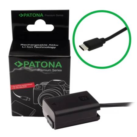 PATONA PA-9413 Premium - zasilanie, adapter akumulatora, USB-C do Sony NP-FW50